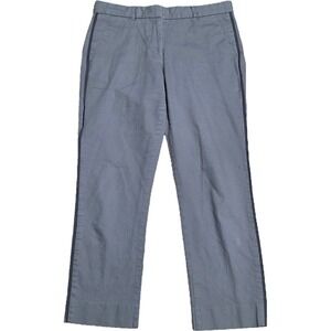 Gap True Straight Gray Pants Women's Size 2 Cotton Spandex Side Stripe Casual‎